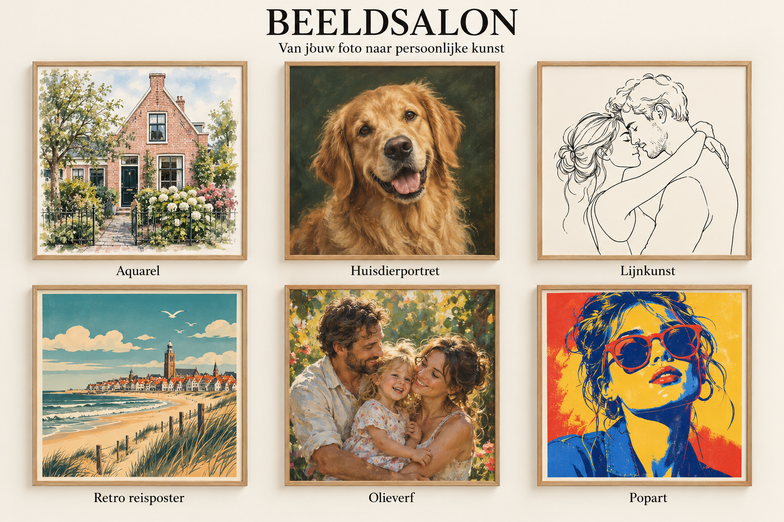 Studies in six different art styles